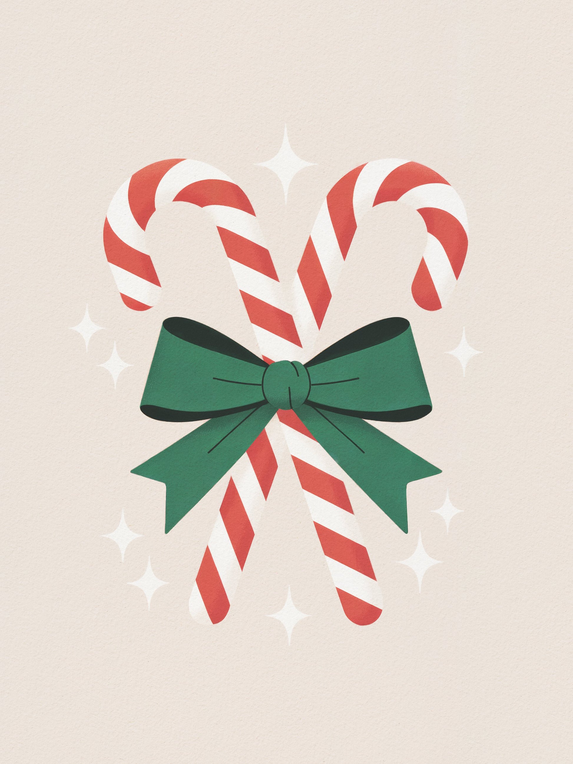 Christmas Candy Canes - Poster / Art Print