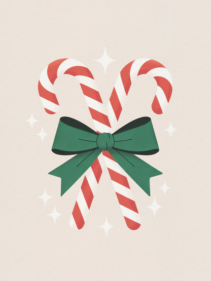 Christmas Candy Canes - Poster / Art Print