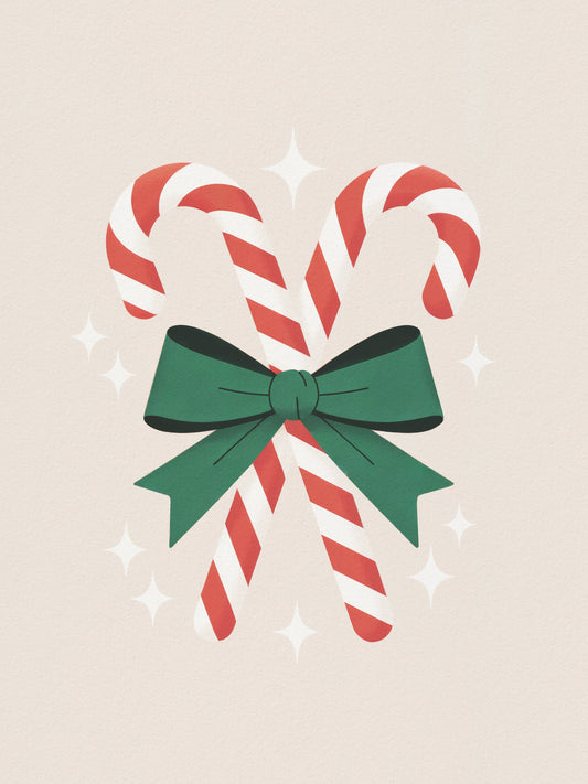 Christmas Candy Canes - Poster / Art Print