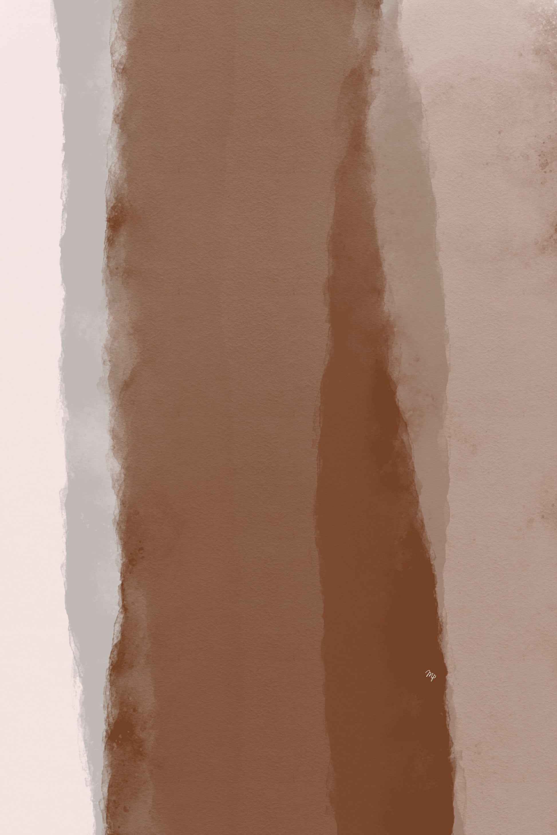 Abstract Mocha Linearity - Poster / Art Print
