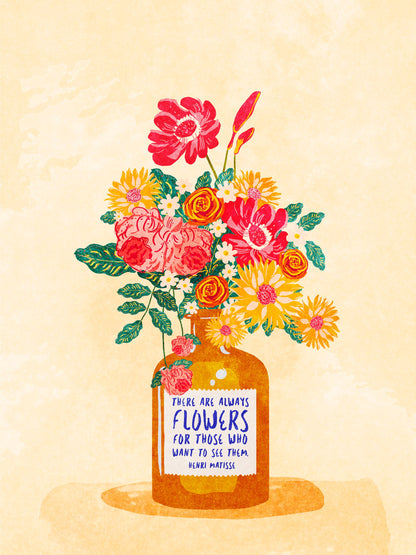Always flowers - Poster / Art Print