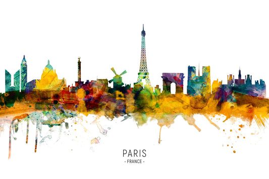 Paris France Skyline - Poster / Art Print