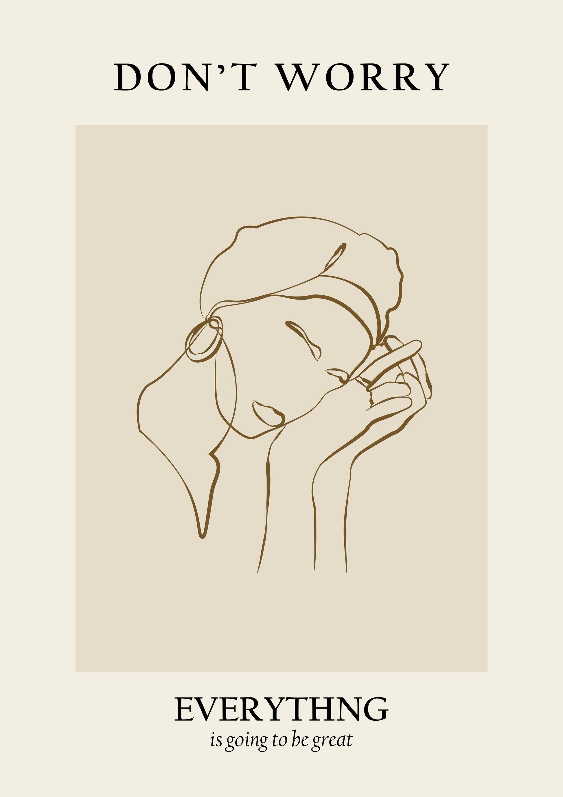 Modern line portrait - Poster / Art Print