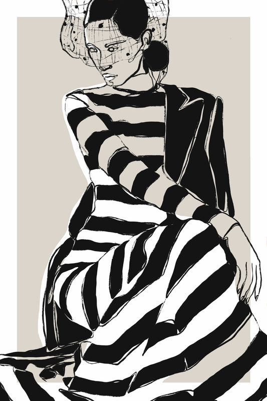 Striped Dress - Poster / Art Print