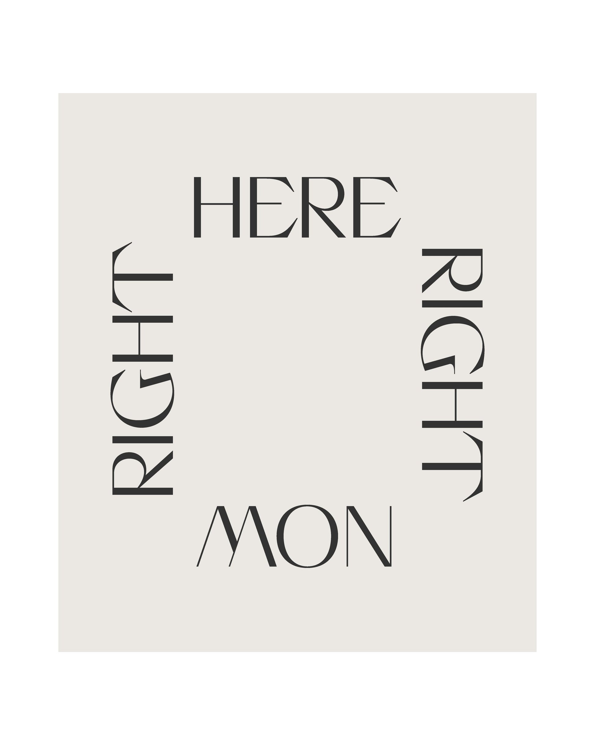 Right Here Right Now - Poster / Art Print