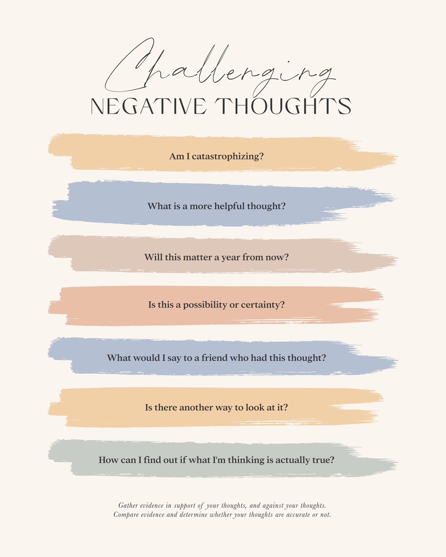 Cbtnegativethoughts - Poster / Art Print