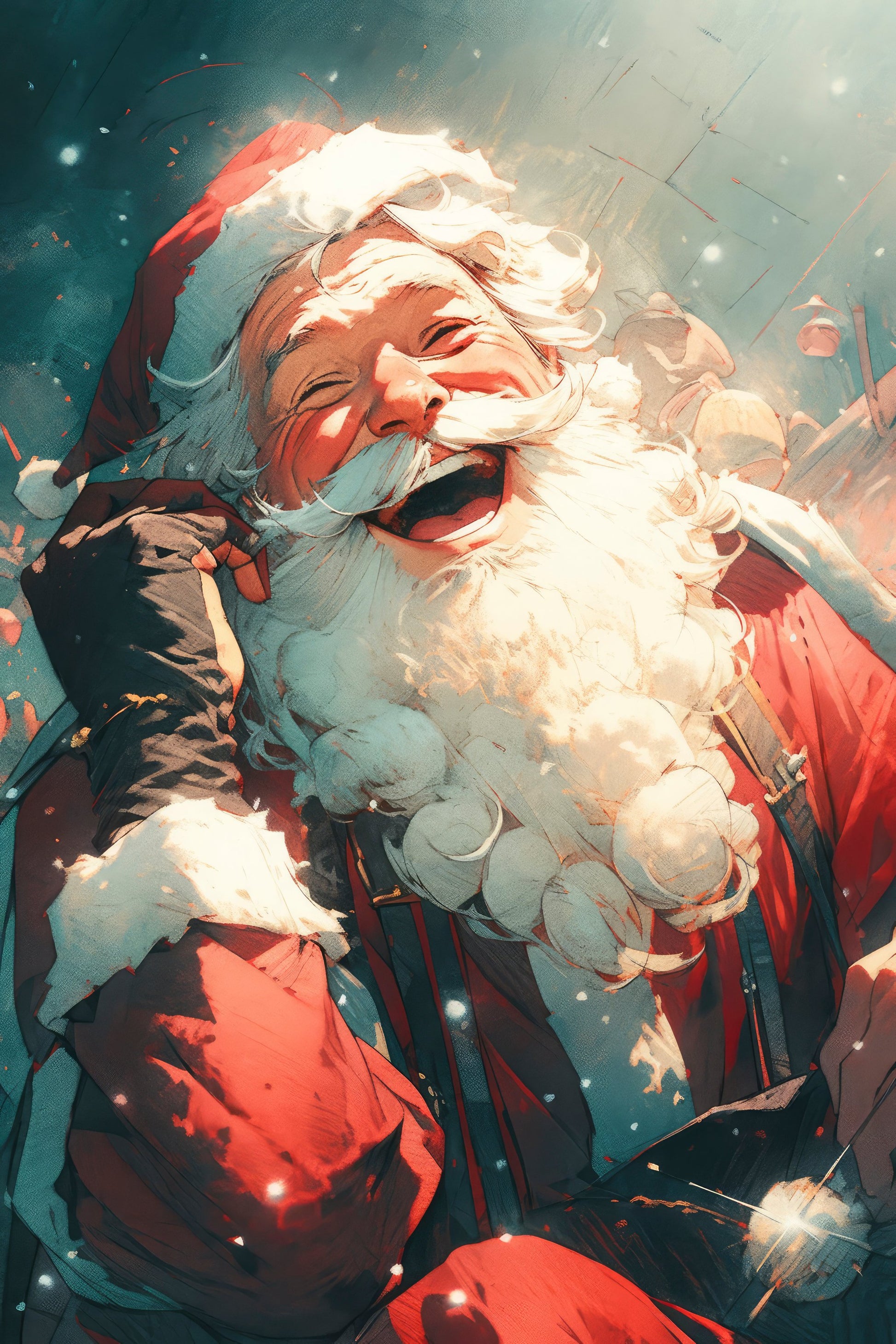 Laughing Santa - Poster / Art Print