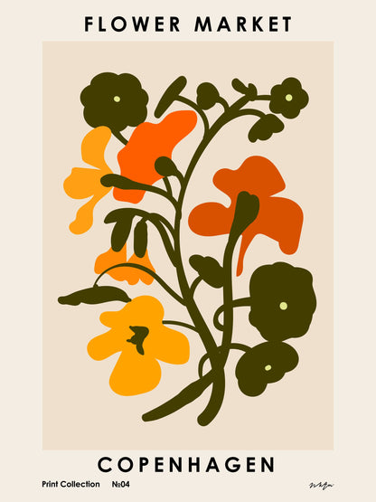 Flower Market. Copenhagen - Poster / Art Print
