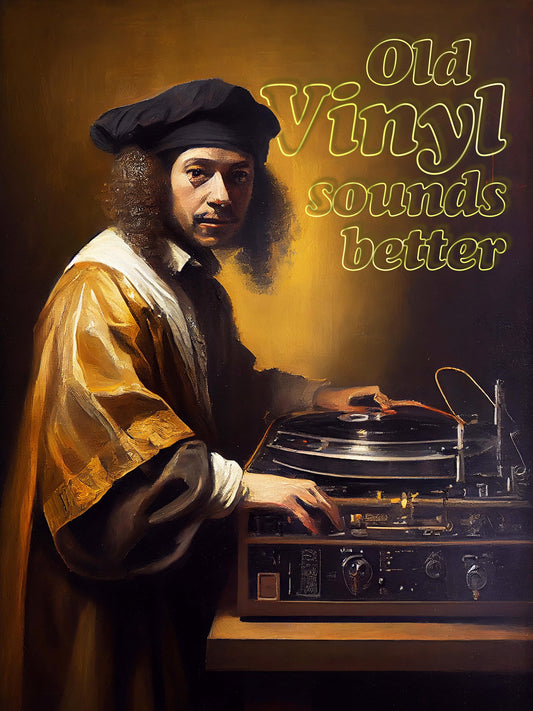 Old Vinyl Sounds Better - Poster / Art Print