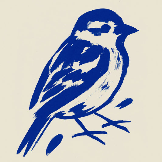 Blue sparrow - Poster / Art Print