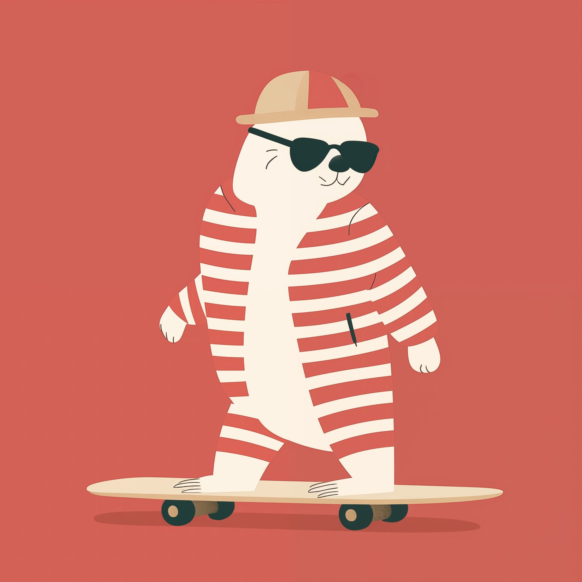 Skateboard Bear - Poster / Art Print