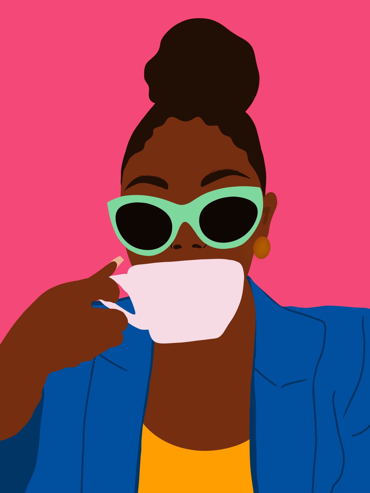 Women Drinking Coffee - Poster / Art Print