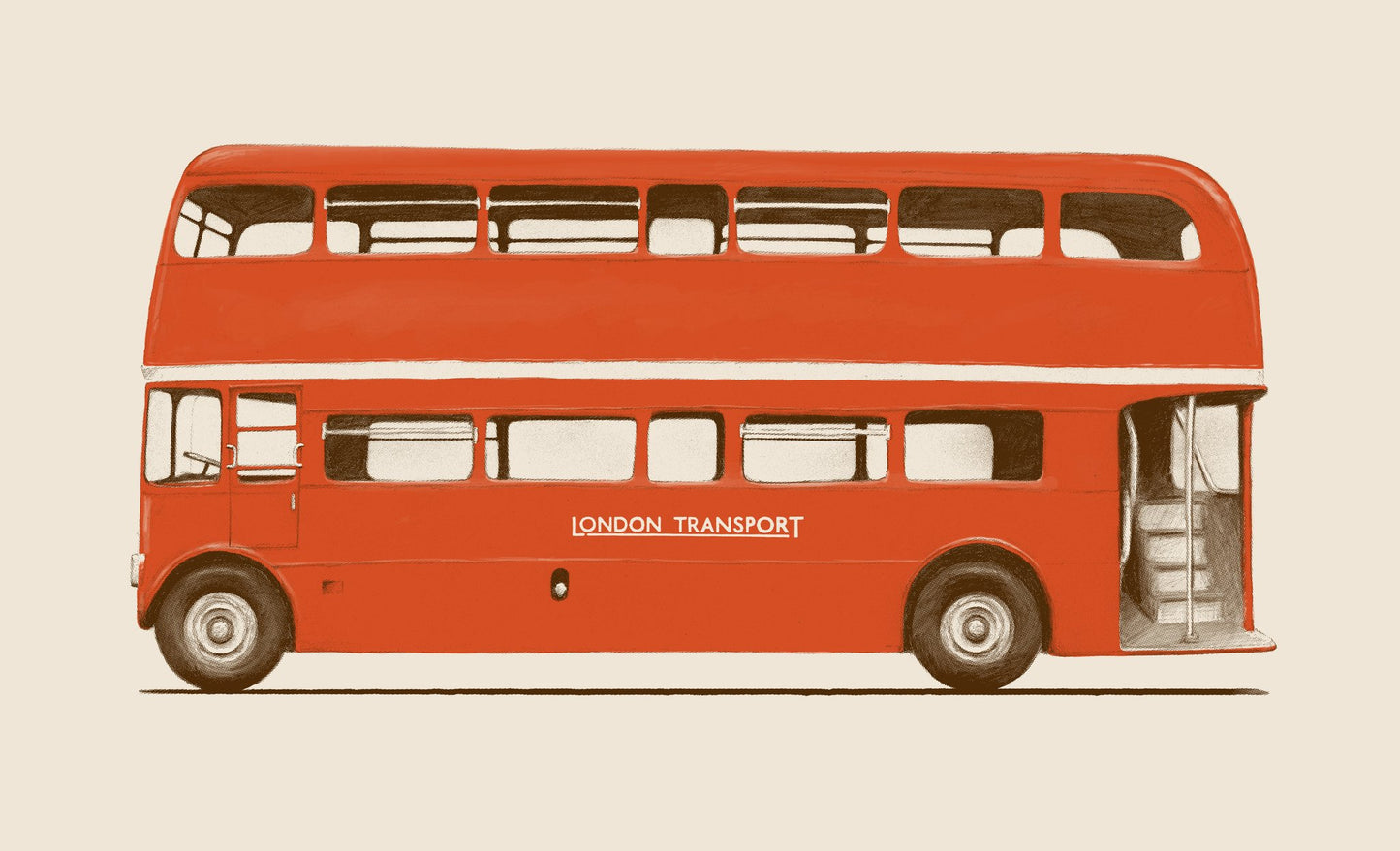 Red English Bus - Poster / Art Print