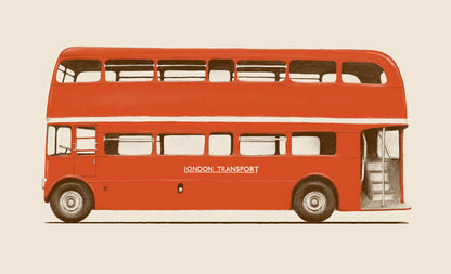 Red English Bus - Poster / Art Print