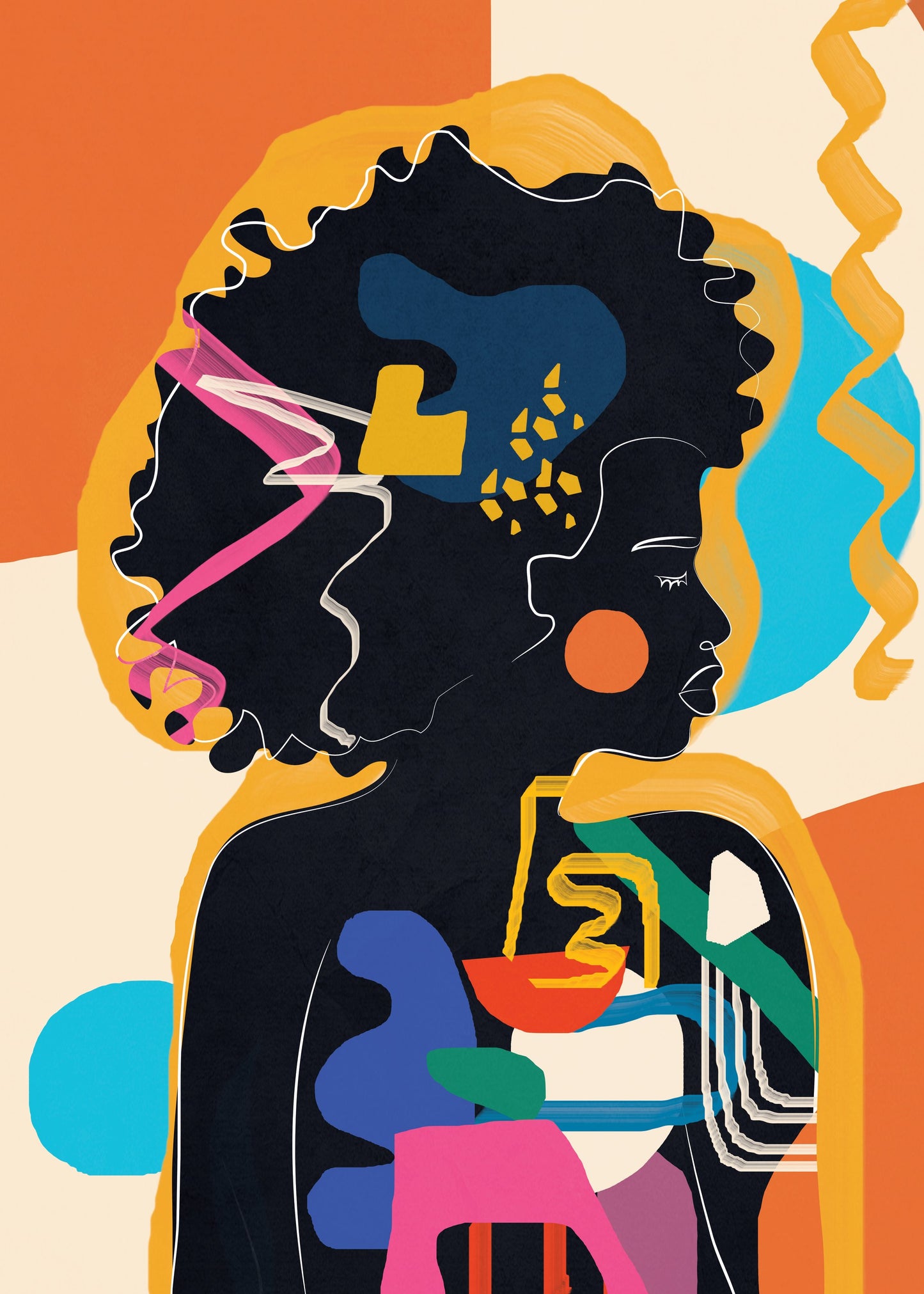 Modern Abstract Woman 4 - Poster / Art Print