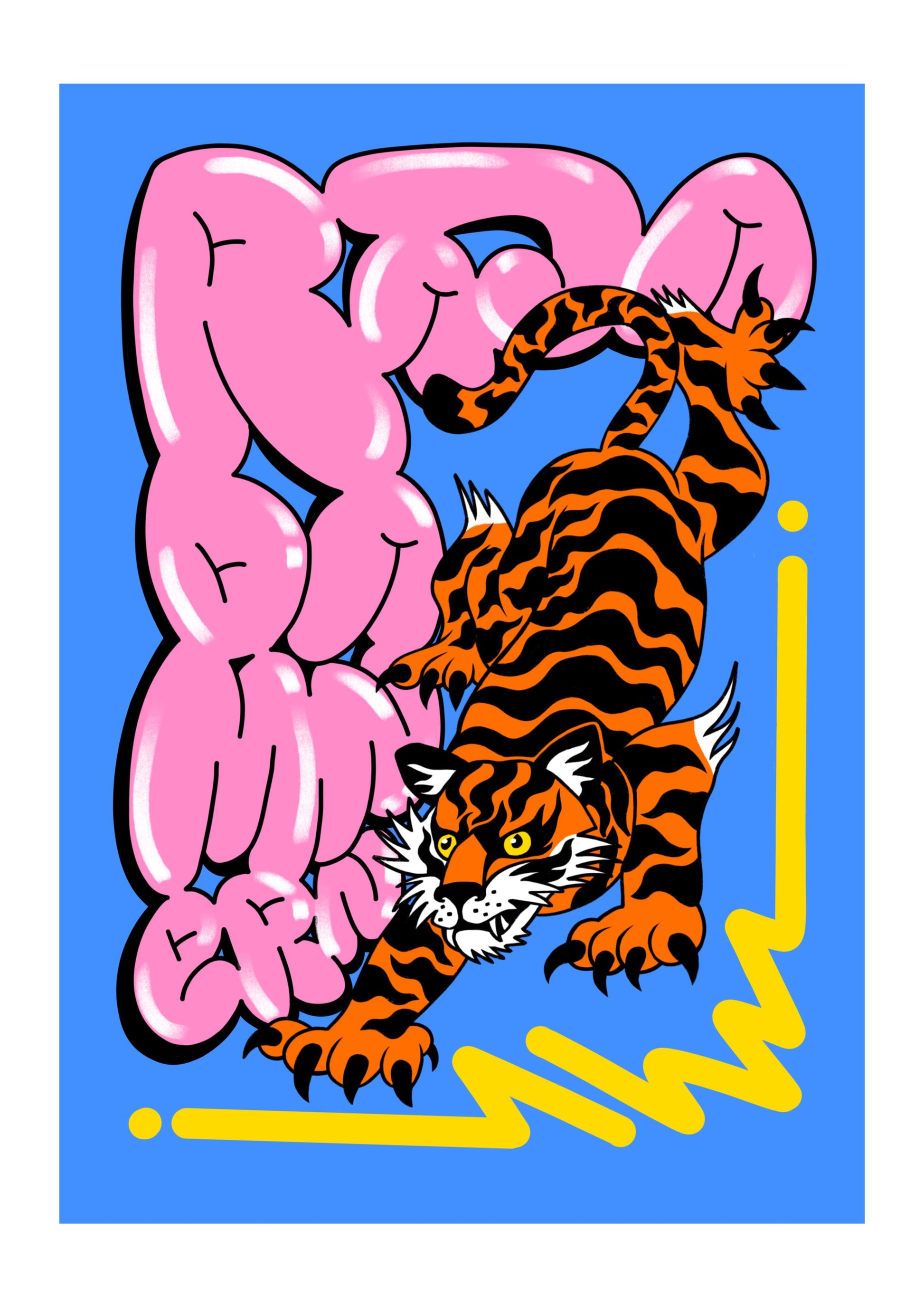 Muay Thai Tiger - Poster / Art Print