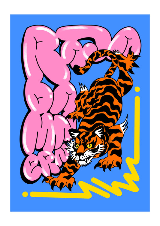 Muay Thai Tiger - Poster / Art Print