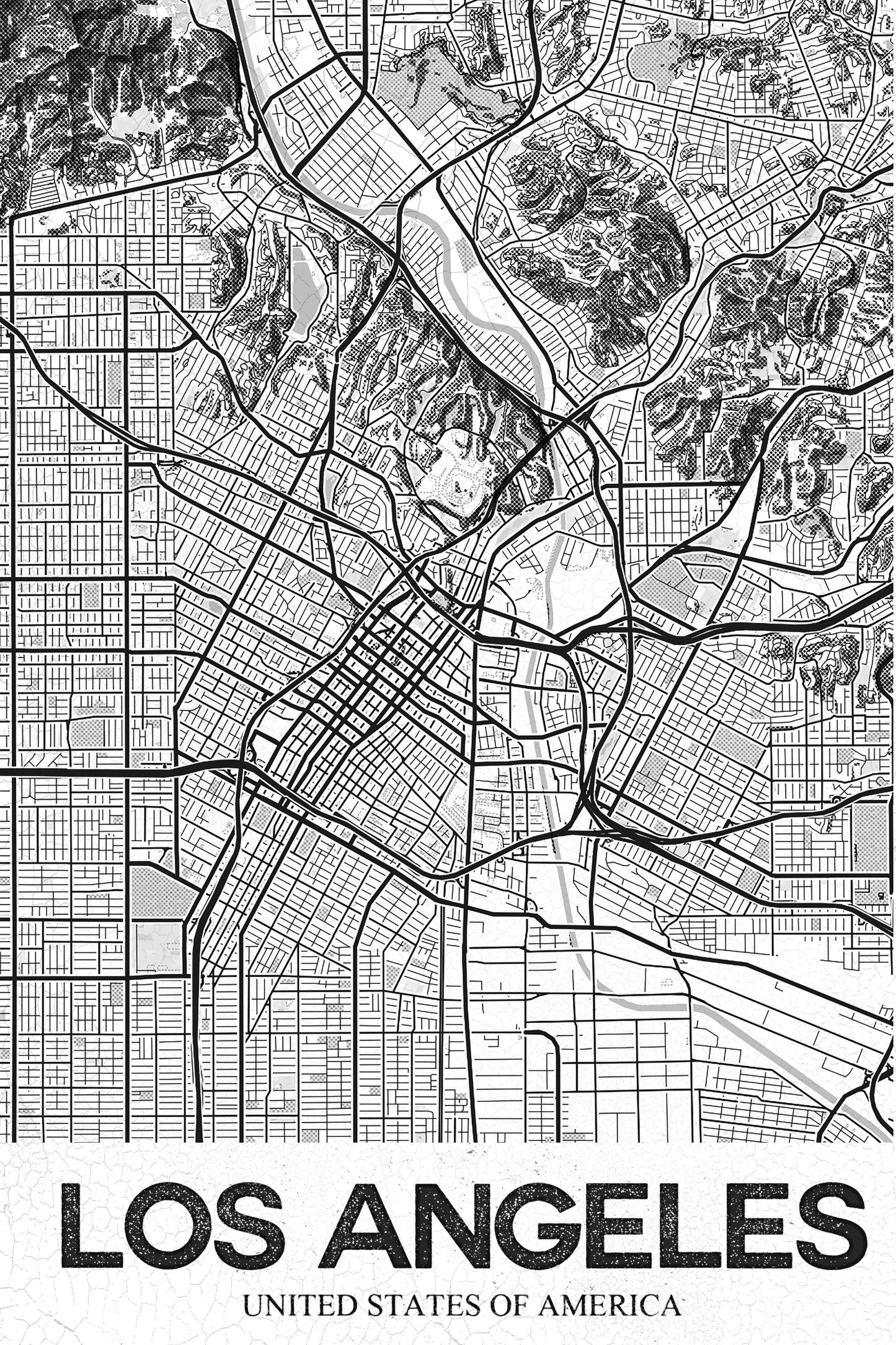 Los Angeles White - Poster / Art Print