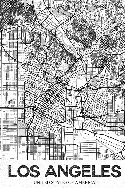 Los Angeles White - Poster / Art Print