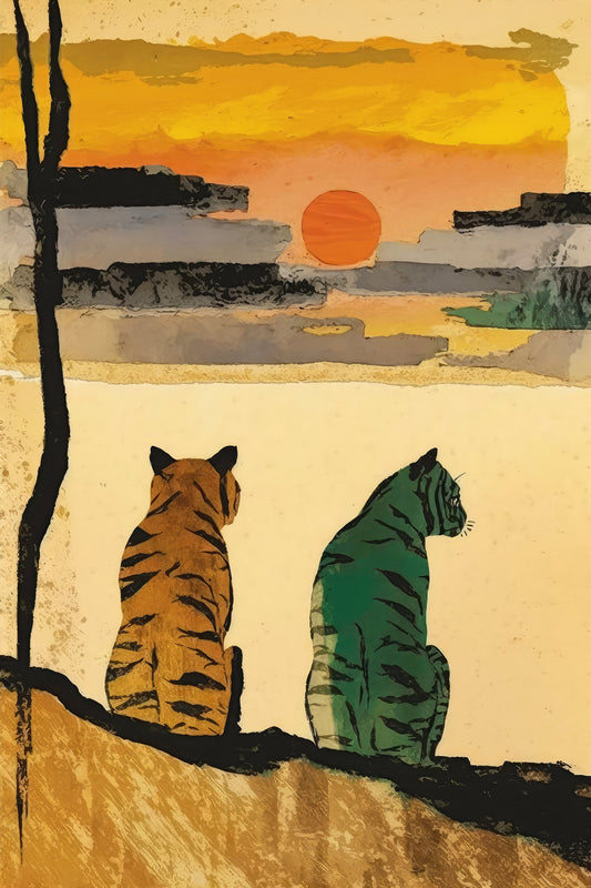 Resting Tigers - Poster / Art Print