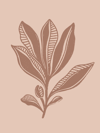 Mocha Foliage - Poster / Art Print