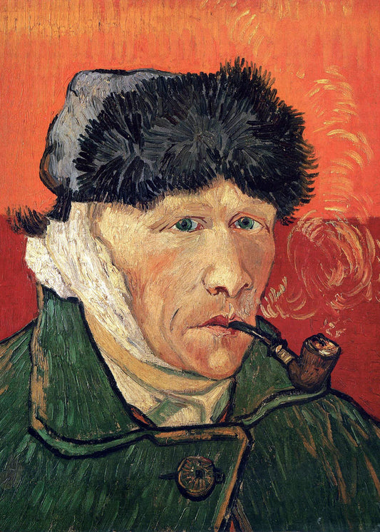 Vincent Van Gogh's Self Portrait With Bandaged Ear and Pipe (1889) - Poster / Art Print