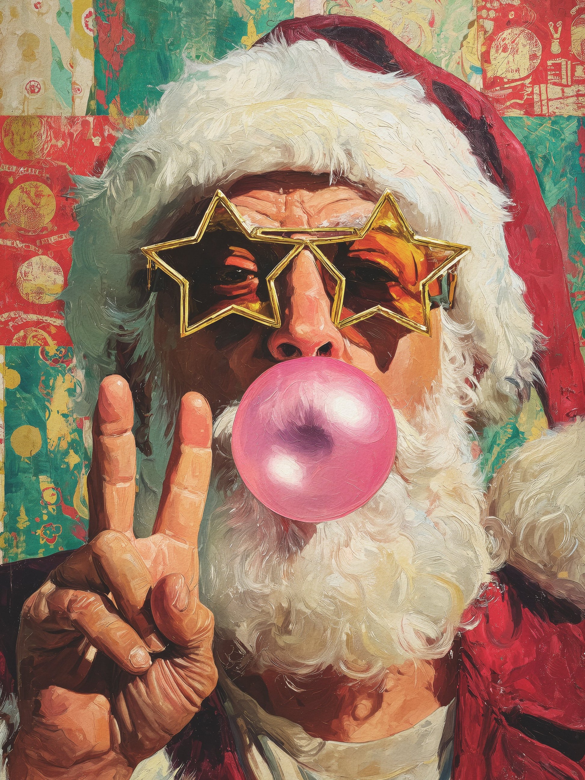 The Cheerful Santa Claus - Poster / Art Print