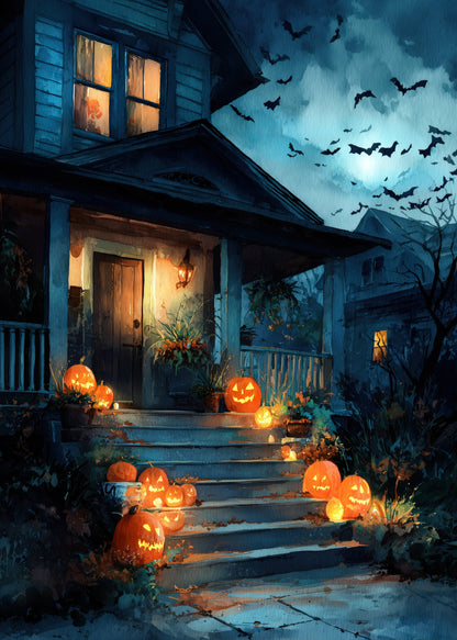 Halloween Scene (3) - Poster / Art Print