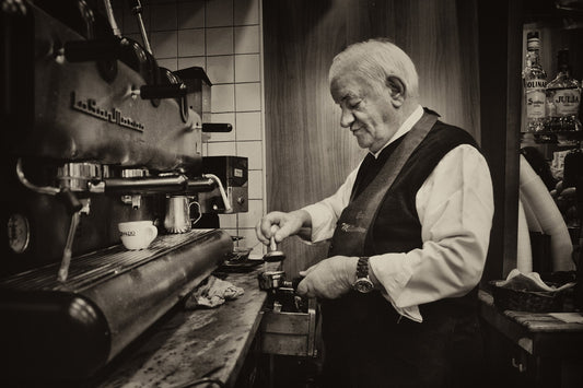 Making espresso - Poster / Art Print