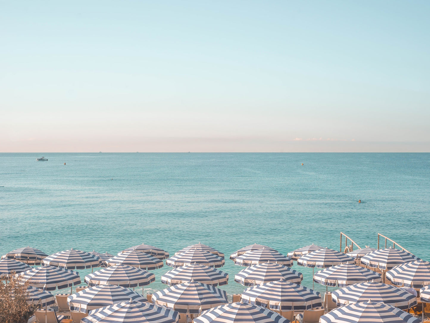Riviera Beach Umbrellas - Poster / Art Print