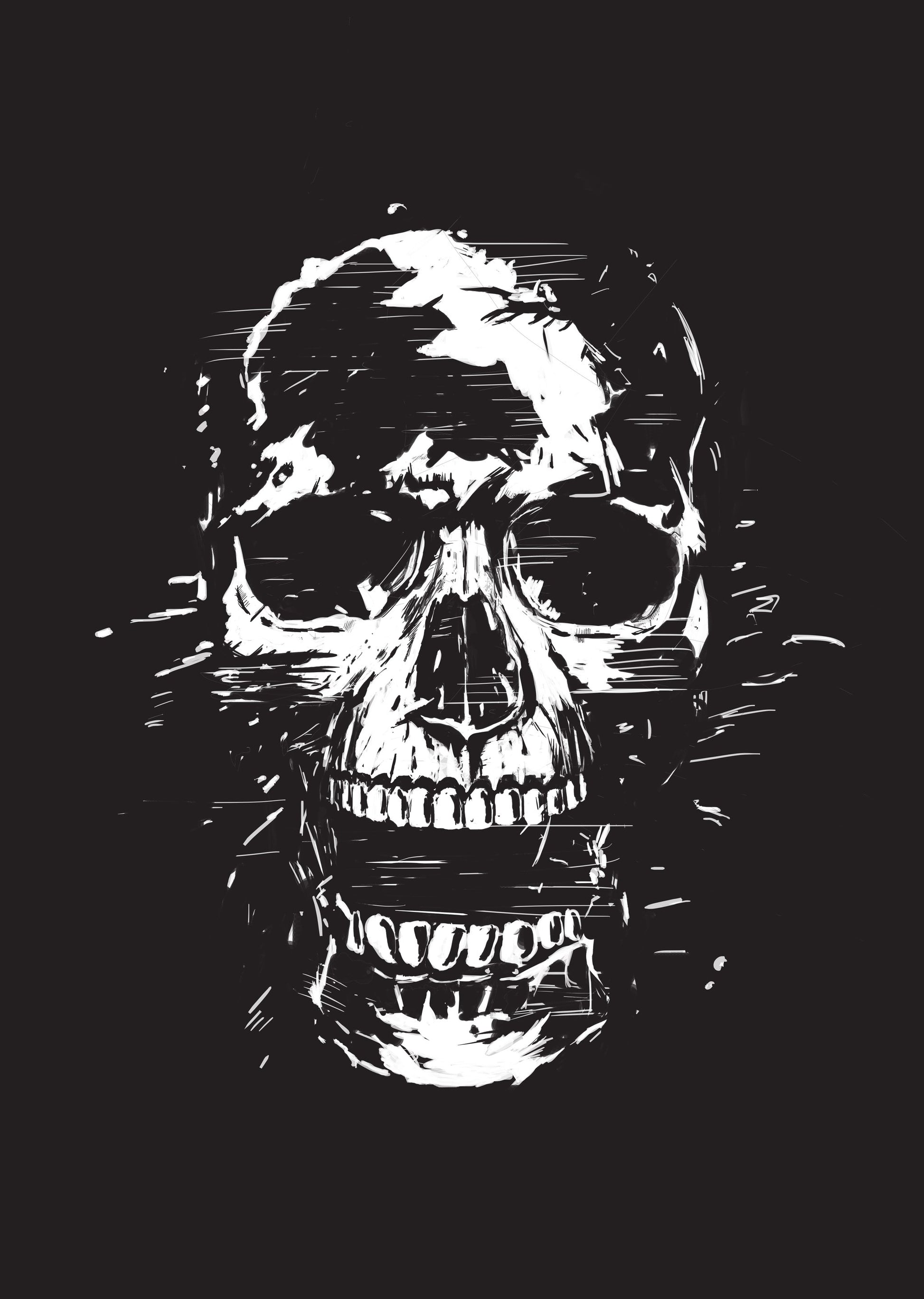 Scream (bw) - Poster / Art Print