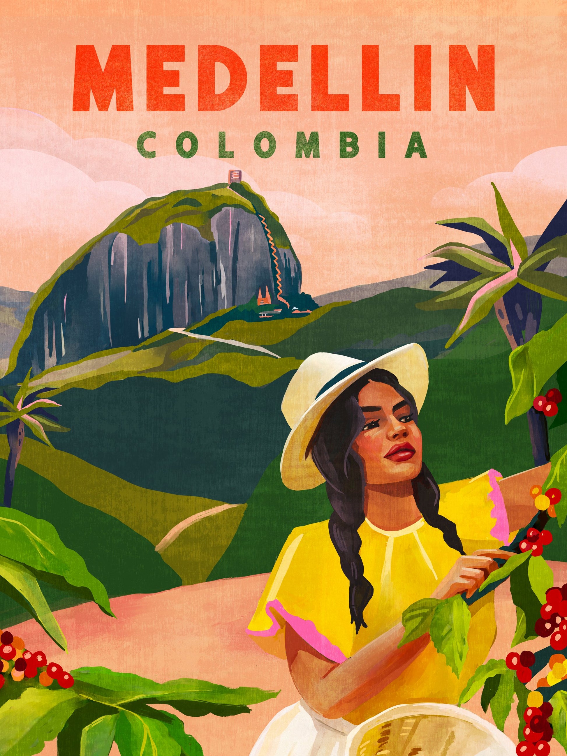 Medellin Colombia Travel Poster - Poster / Art Print