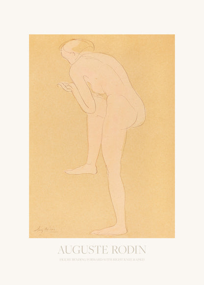 Figure Bending Forward With Right Knee Raised - Poster / Art Print