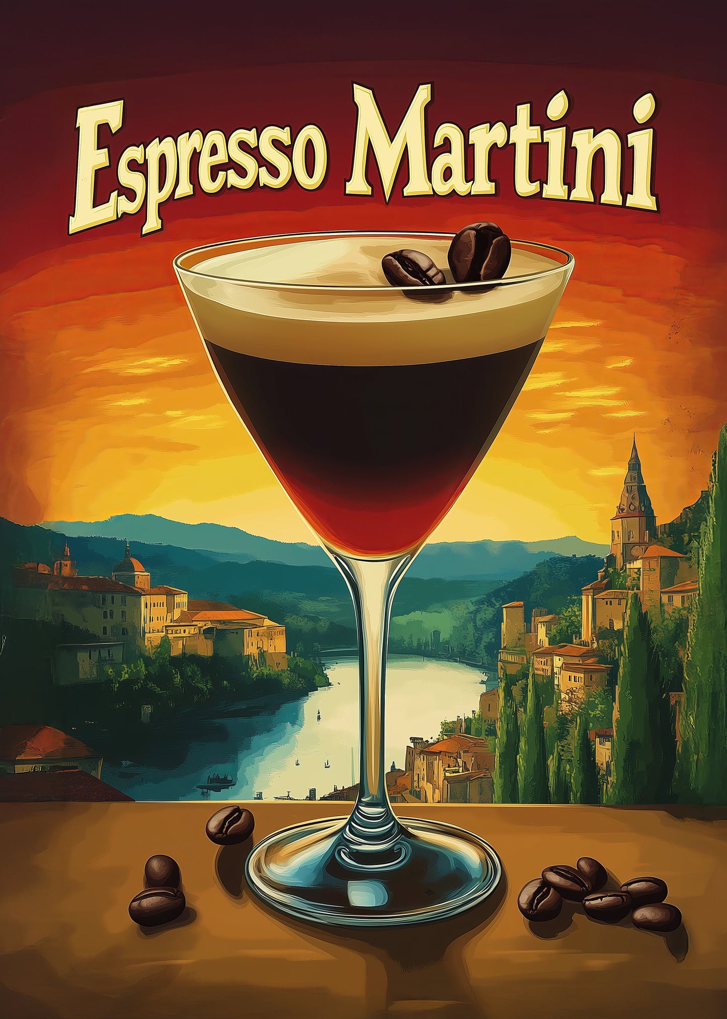 Espresso Martini Vintage - Poster / Art Print
