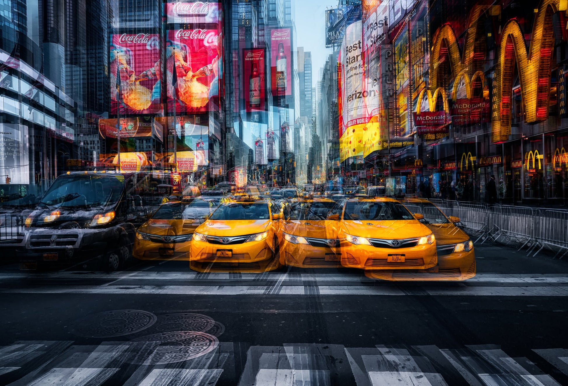 a taxi for christmas - Poster / Art Print