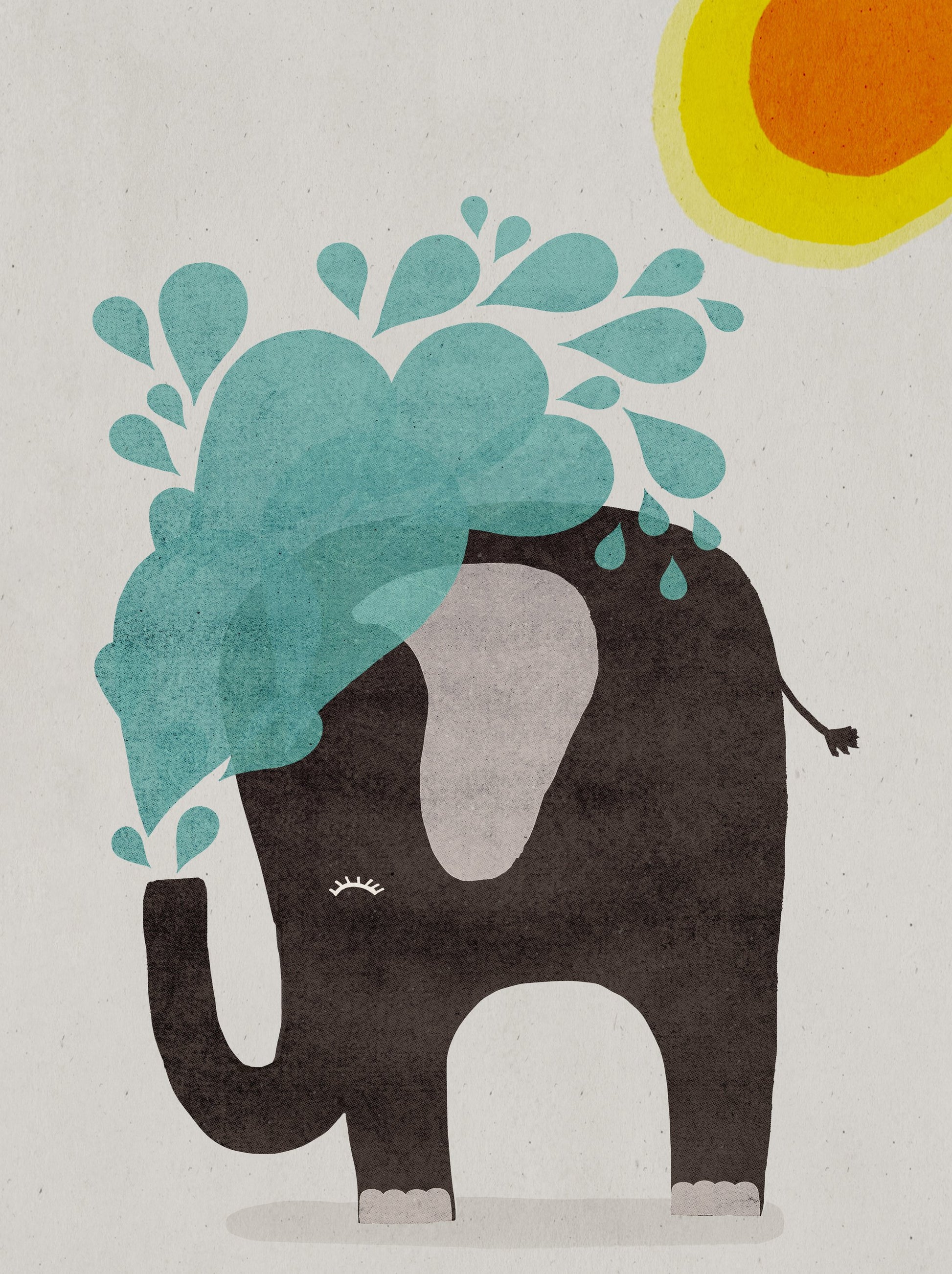 Funny elephant - Poster / Art Print