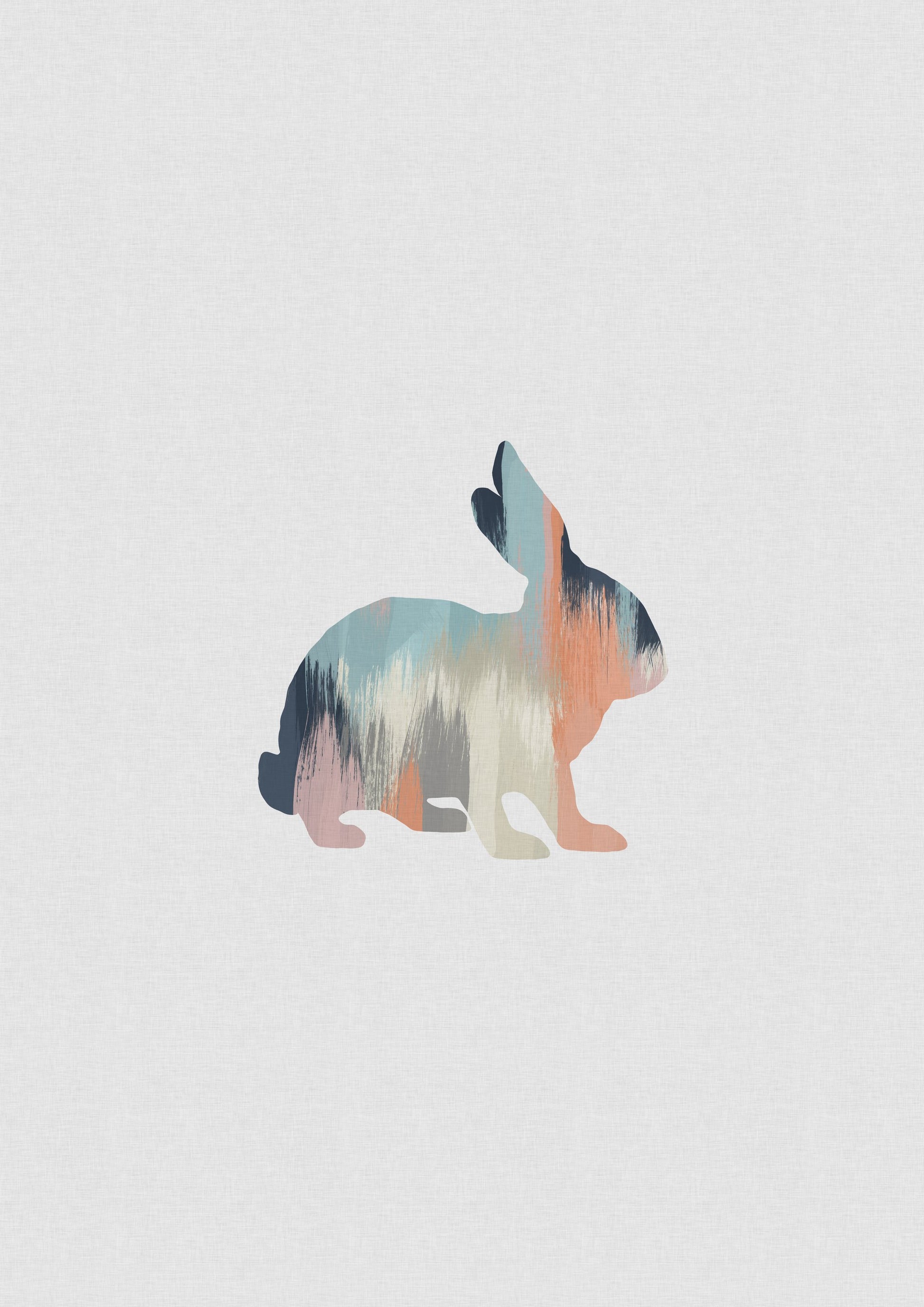 Pastel Rabbit - Poster / Art Print