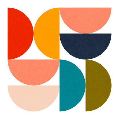 Mid Century Geometric Color Play 4 - Poster / Art Print