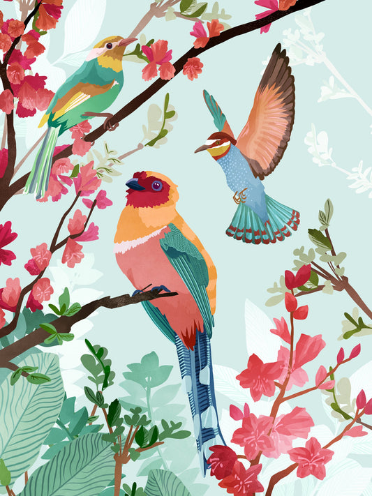 Birds of Summer - Poster / Art Print