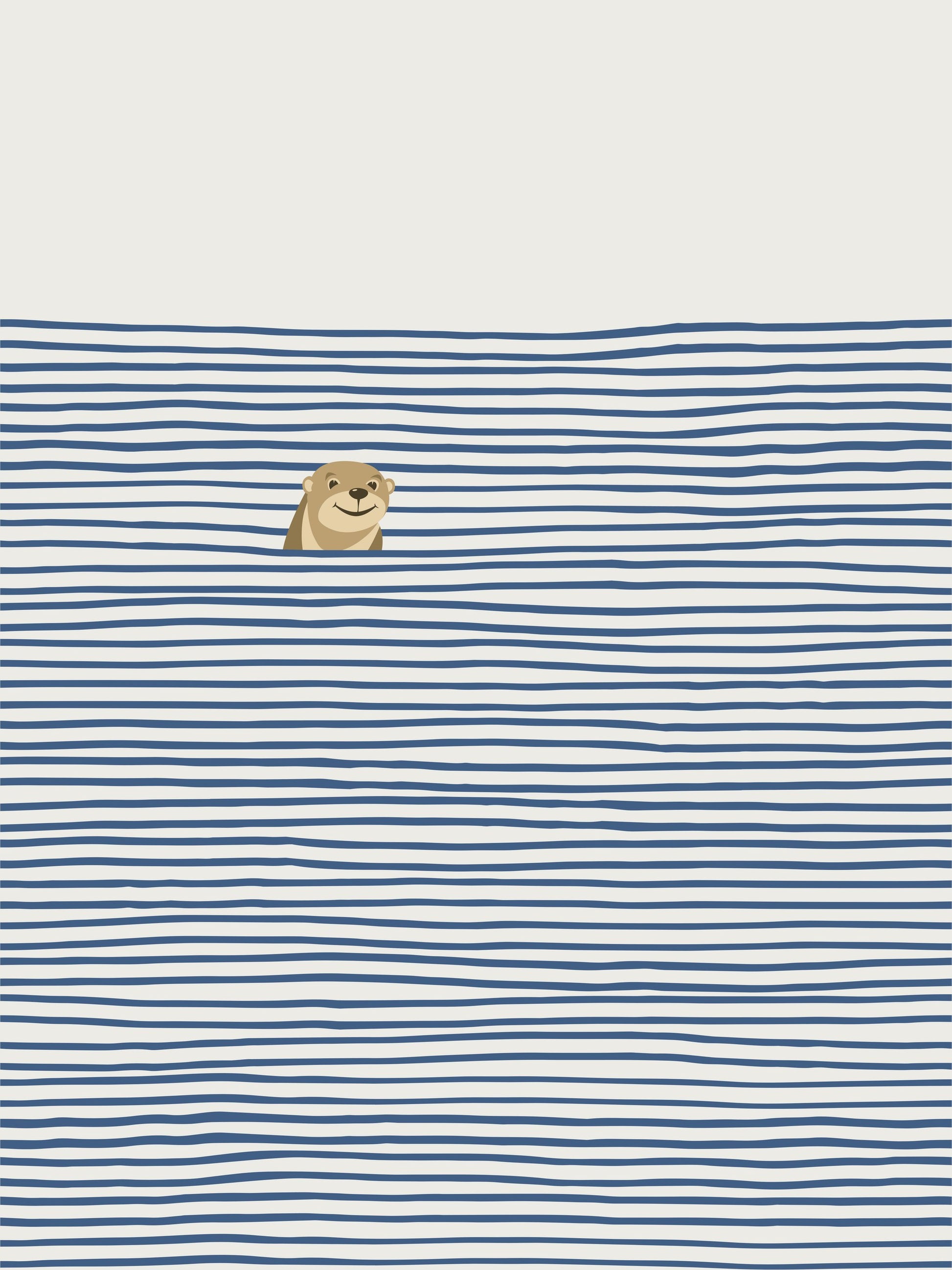 Otter in the Waves - Poster / Art Print