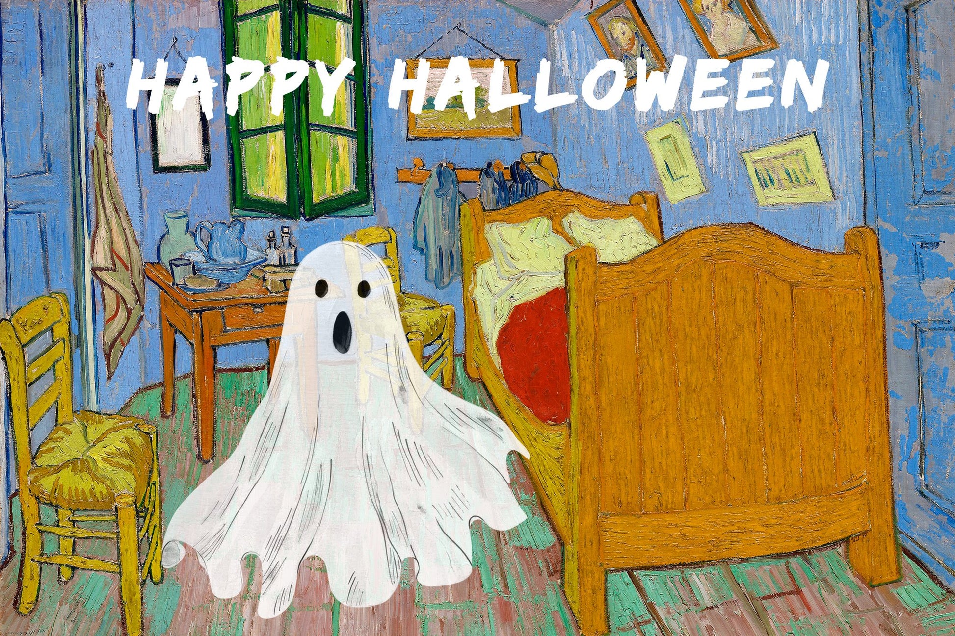 Happy Halloween Van Gogh Collage - Poster / Art Print