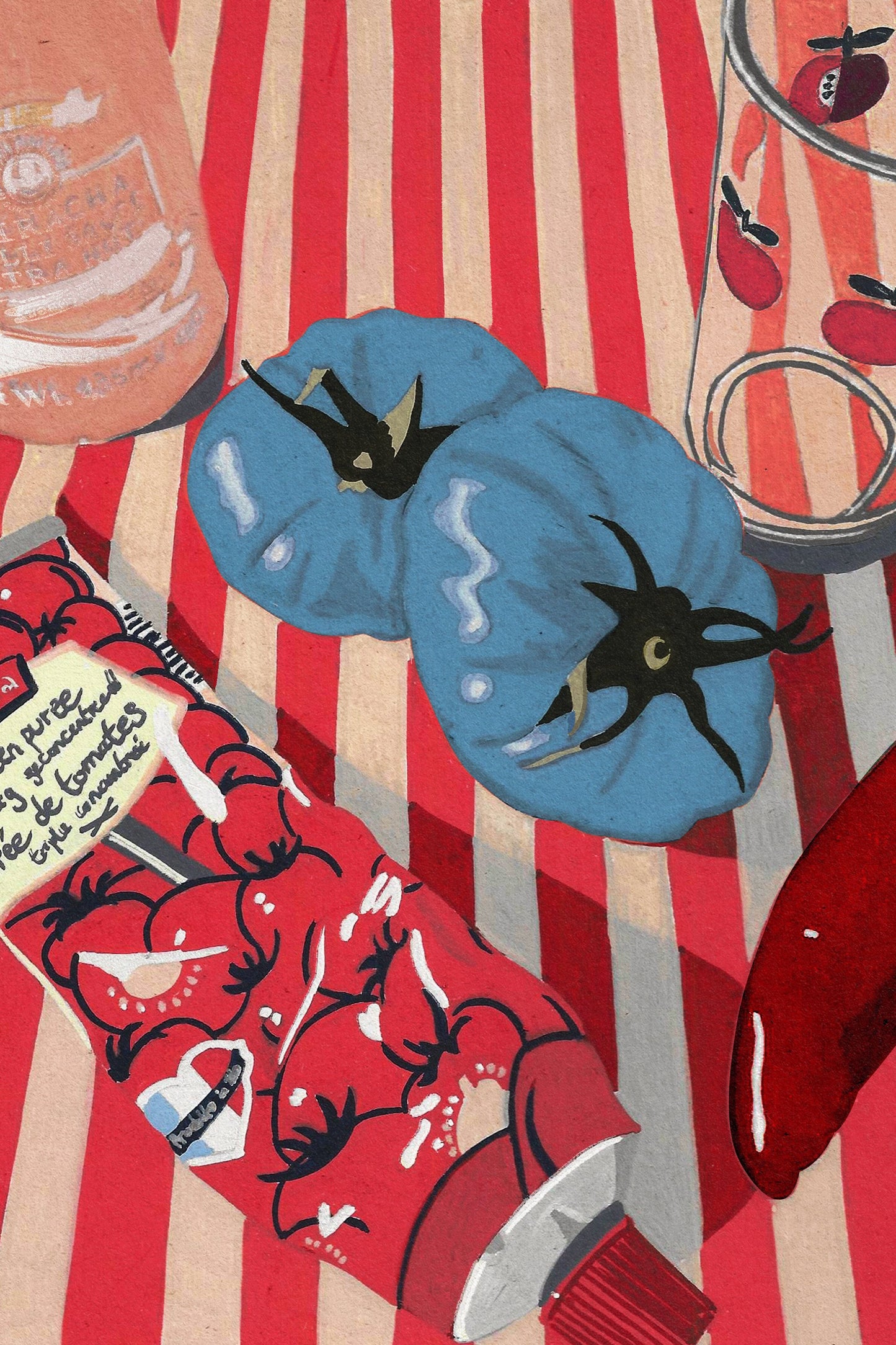 Blue Tomatoes - Poster / Art Print