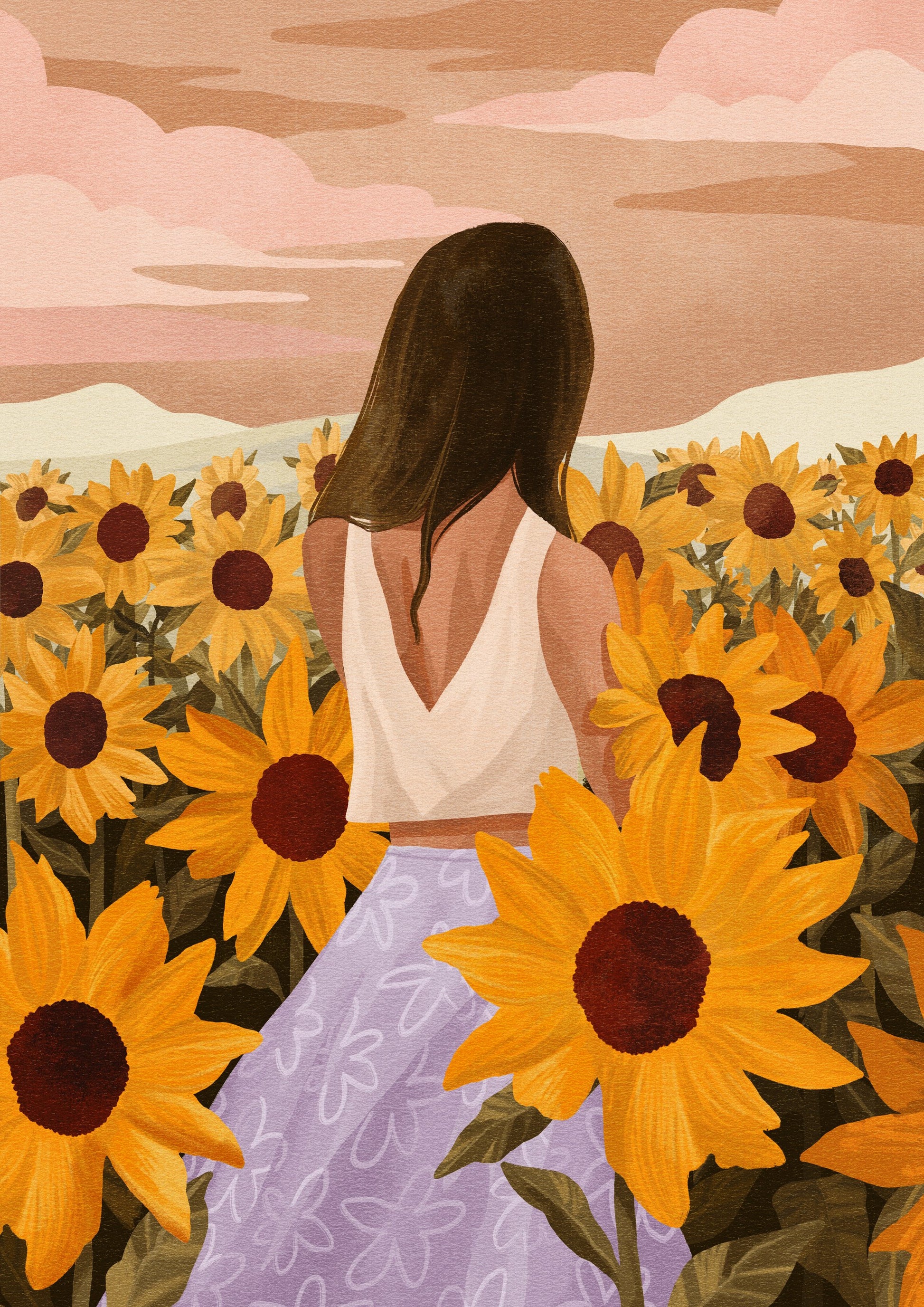 Sunflower Evenings - Poster / Art Print