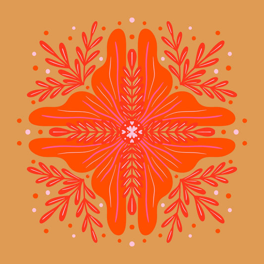 Vibrant Mandala Bloom - Poster / Art Print