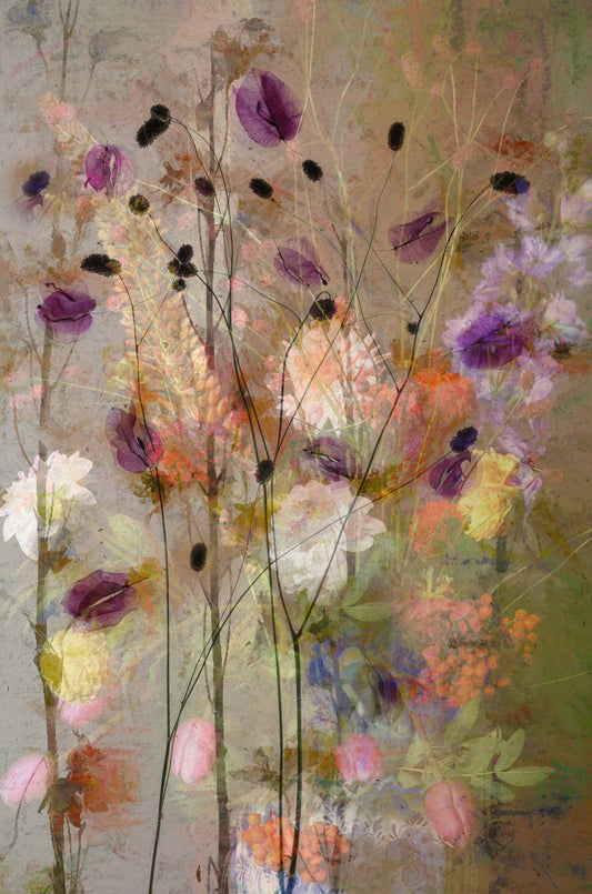 Painterly flowers - Poster / Art Print