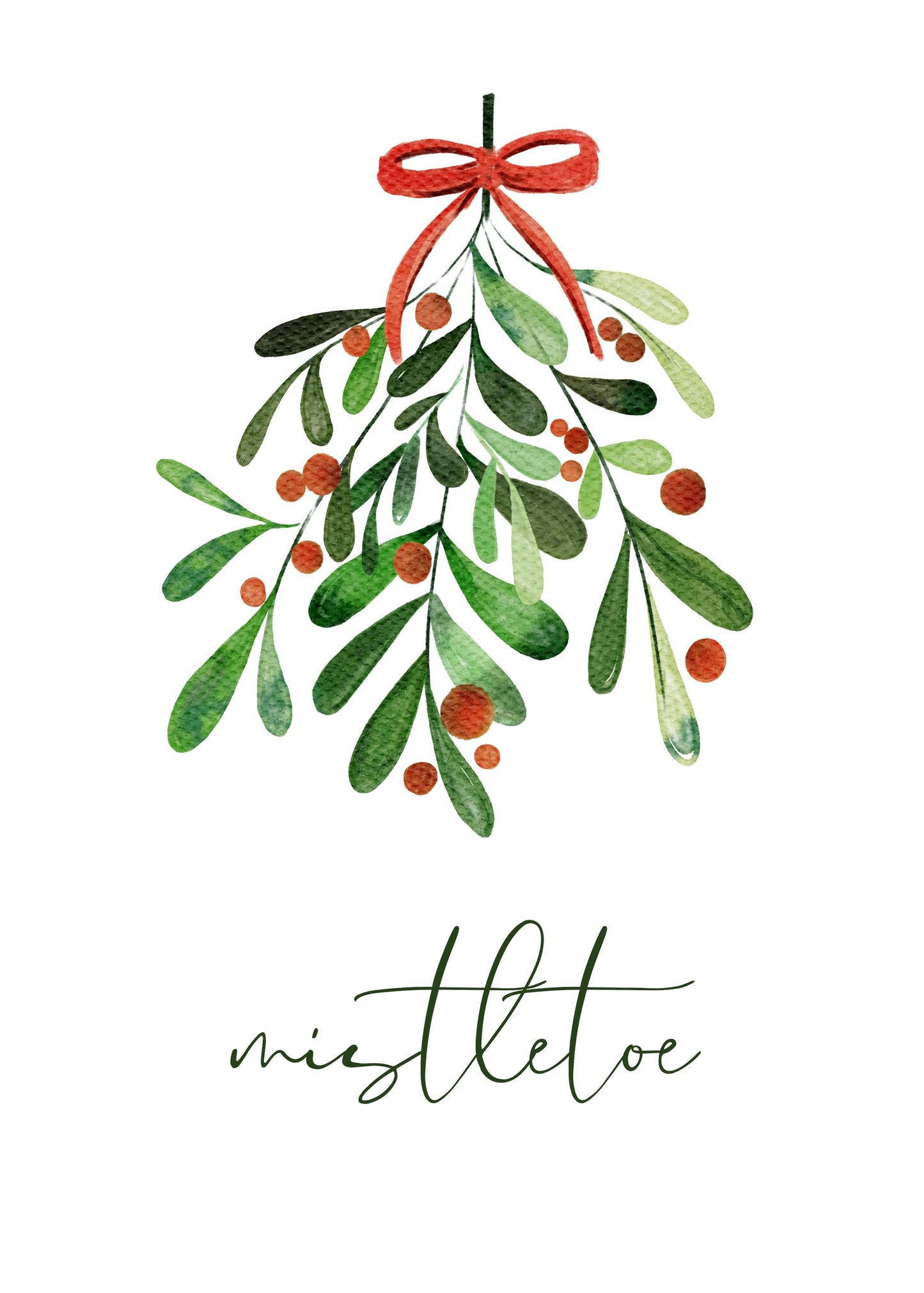 Christmas Mistletoe - Poster / Art Print