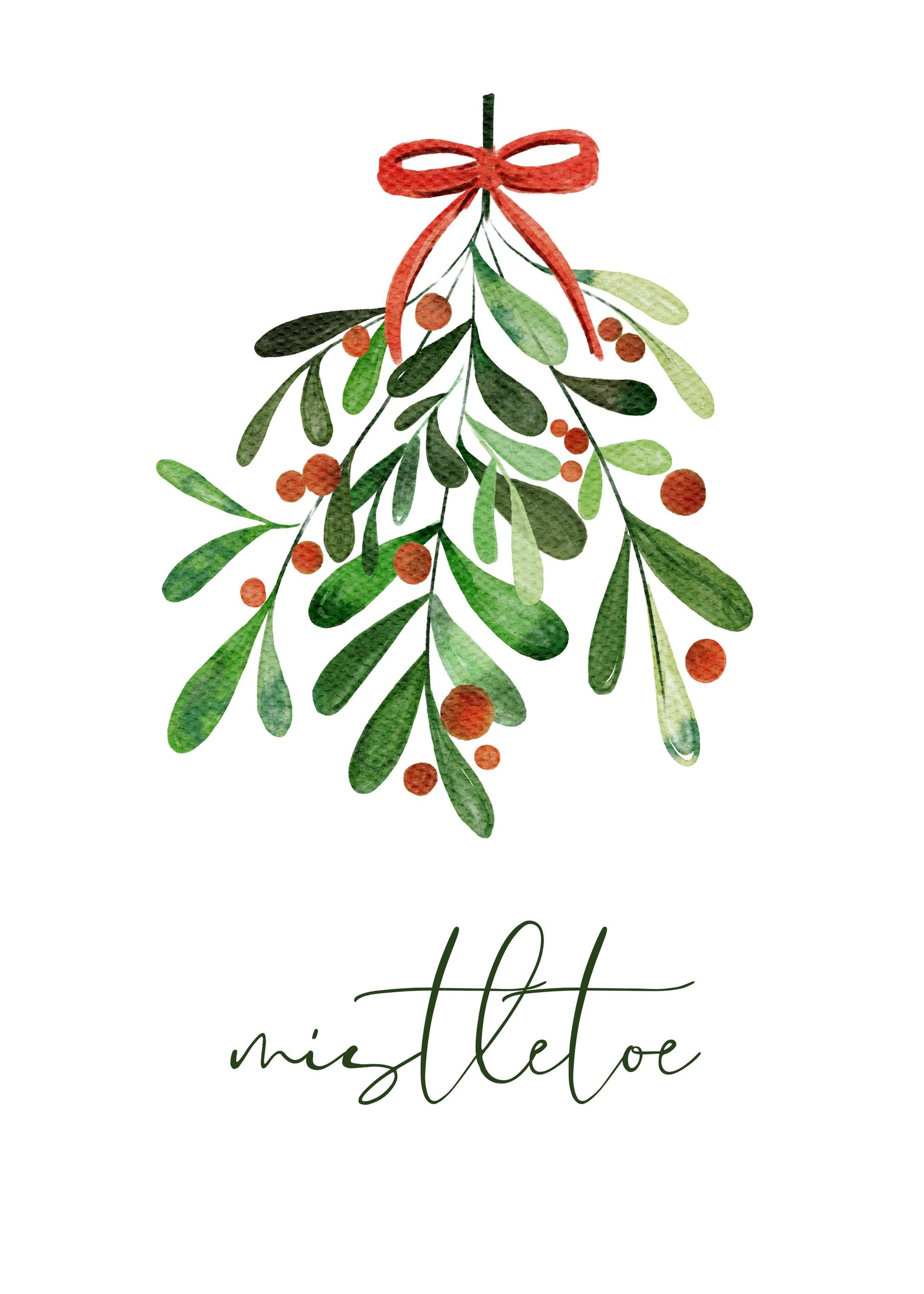 Christmas Mistletoe - Poster / Art Print