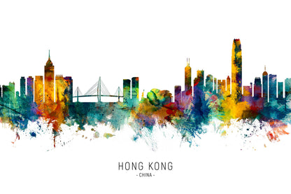 Hong Kong China Skyline - Poster / Art Print
