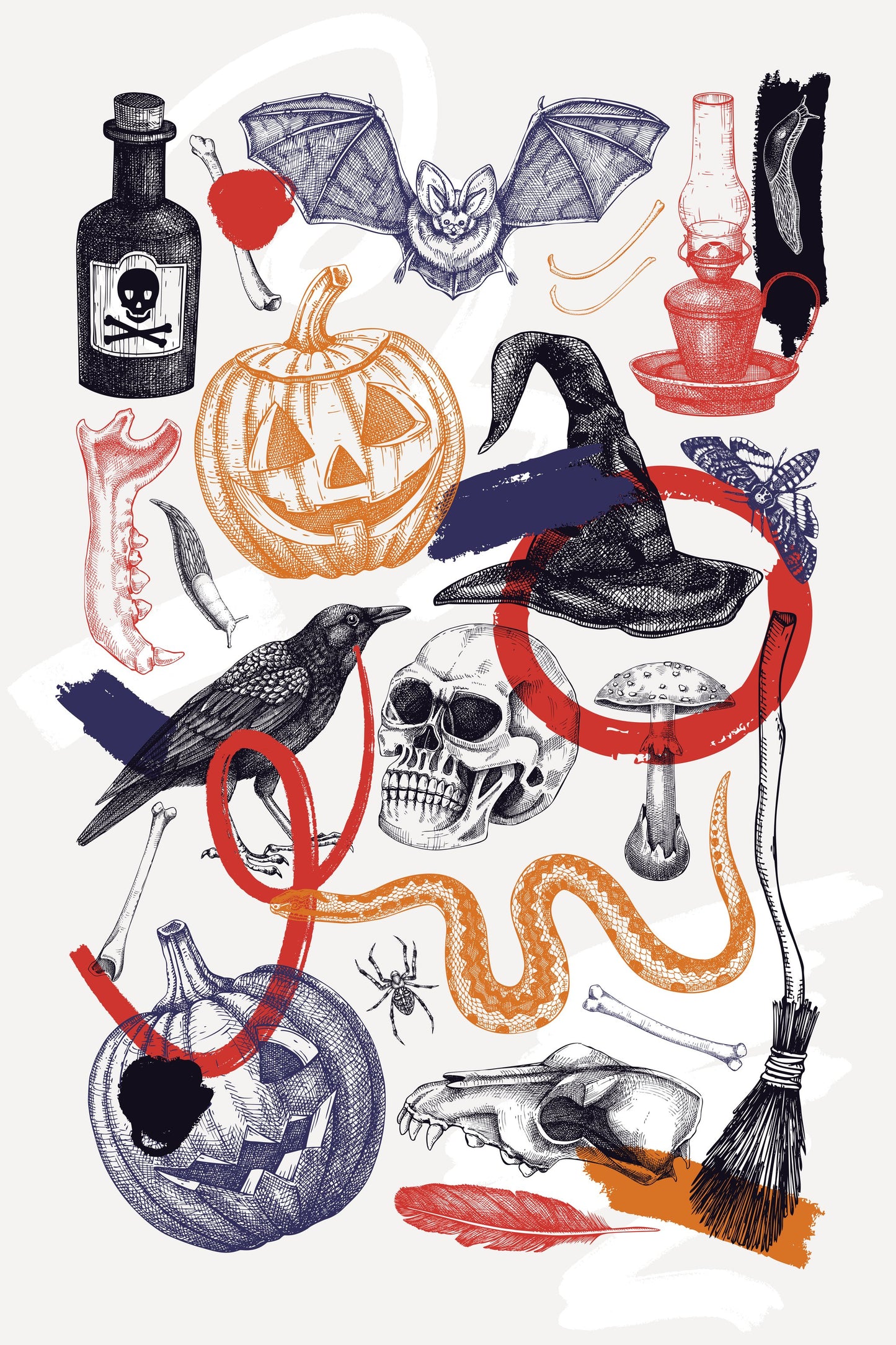 Halloween Collage Art - Poster / Art Print