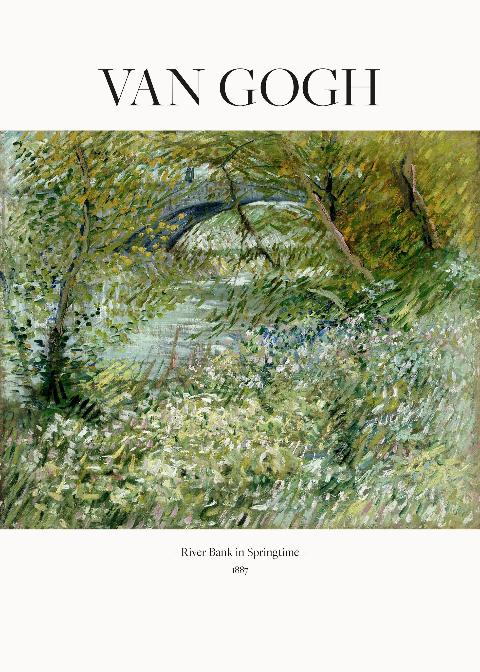 River Bank In Springtime (1887) - Poster / Art Print